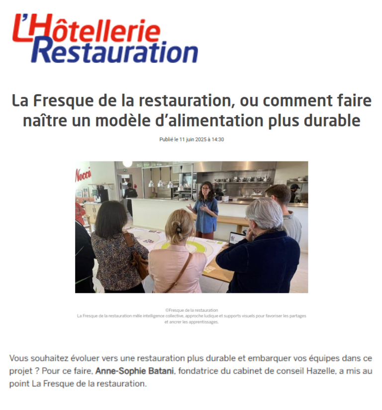 L'HOTELLERIE RESTAURATION Fresque de la Restauration